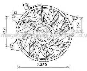 AVA QUALITY COOLING hy7565 -  Вентилятор, охлаждение двигателя